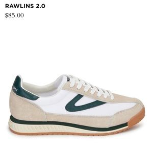 NEW Tretorn Rawlins 2.0 white/green, size 7